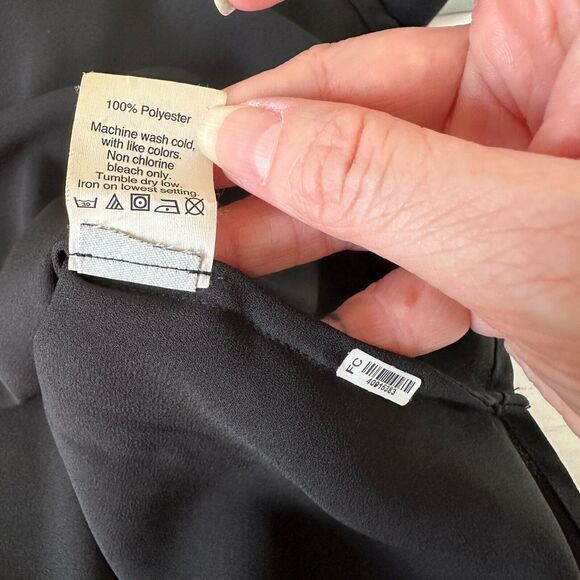 J. Crew Black Sleeveless Banded Neck and Sleeve Round Hem Side Slit Blouse 0 - Picture 10 of 10